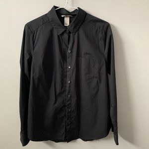 Black button down shirt